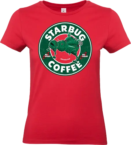 Starbug Coffee - rRed dwarf, starbug, coffee, Coffee, lister, Rimmer, cat, krypton, funny, British - Standard T-Shirt (Women)