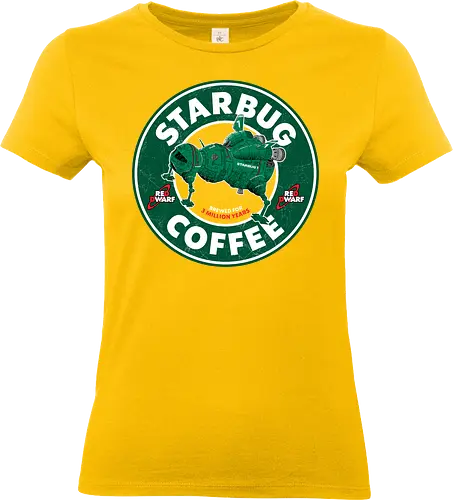 Starbug Coffee - rRed dwarf, starbug, coffee, Coffee, lister, Rimmer, cat, krypton, funny, British - Standard T-Shirt (Women)