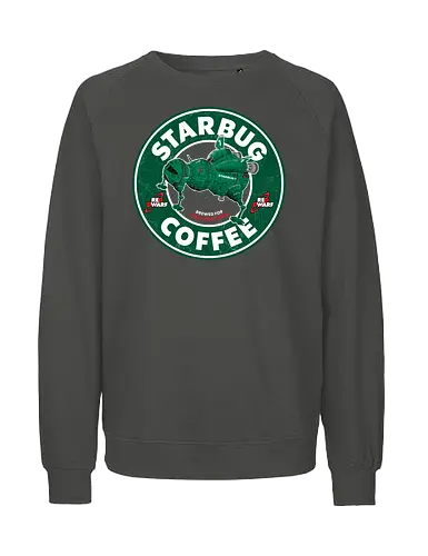 Starbug Coffee - rRed dwarf, starbug, coffee, Coffee, lister, Rimmer, cat, krypton, funny, British - Fairtrade Sweatshirt