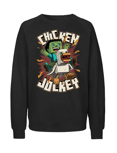 Chicken Kid Cube Game - Internet, Adventure, Create, Chicken Run, Chicken, Fight, Fun, Funny, Cute, Kid, Zombie, Death, Quote, Jockey, Games, Game, Video Games, Video Game, Movies, Movie, Fantasy, Memes, Meme - Fairtrade Sweatshirt