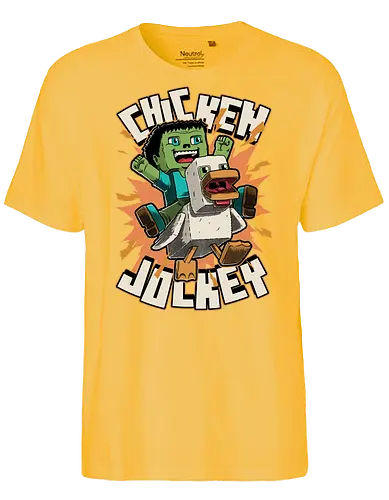 Chicken Kid Cube Game - Internet, Adventure, Create, Chicken Run, Chicken, Fight, Fun, Funny, Cute, Kid, Zombie, Death, Quote, Jockey, Games, Game, Video Games, Video Game, Movies, Movie, Fantasy, Memes, Meme - Fairtrade T-Shirt