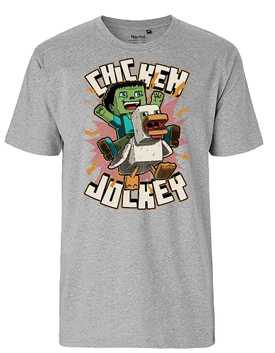 Chicken Kid Cube Game - Internet, Adventure, Create, Chicken Run, Chicken, Fight, Fun, Funny, Cute, Kid, Zombie, Death, Quote, Jockey, Games, Game, Video Games, Video Game, Movies, Movie, Fantasy, Memes, Meme - Fairtrade T-Shirt