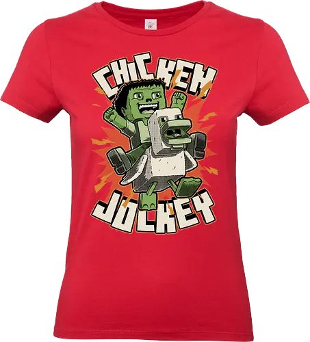 Chicken Kid Cube Game - Green - Games, Game, Video Games, Video Game, Movies, Movie, Fantasy, Memes, Meme, Internet, Adventure, Create, Chicken Run, Chicken, Fight, Fun, Funny, Cute, Kid, Zombie, Death, Quote, Jockey - Standard T-Shirt (Women)