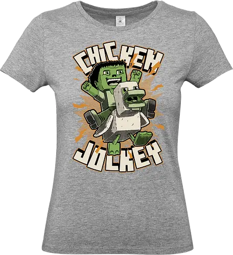 Chicken Kid Cube Game - Green - Games, Game, Video Games, Video Game, Movies, Movie, Fantasy, Memes, Meme, Internet, Adventure, Create, Chicken Run, Chicken, Fight, Fun, Funny, Cute, Kid, Zombie, Death, Quote, Jockey - Standard T-Shirt (Women)