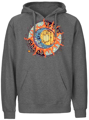 Mond - sommer, abstrakt, künst, art, mond - Fairtrade Hoodie