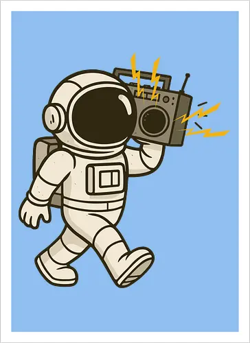 Astronaut with stereo