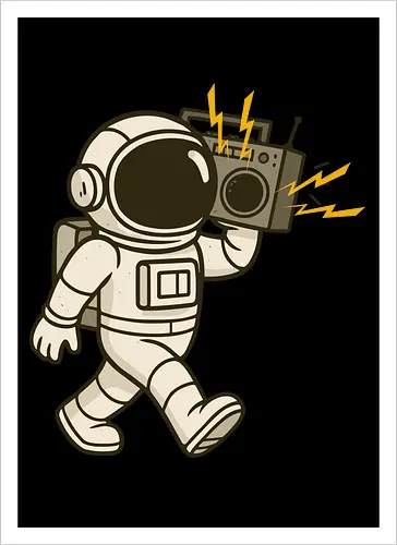 Astronaut with stereo