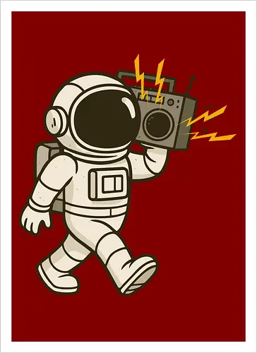 Astronaut with stereo