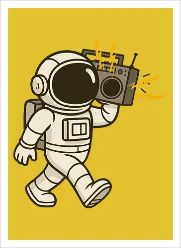 Astronaut with stereo