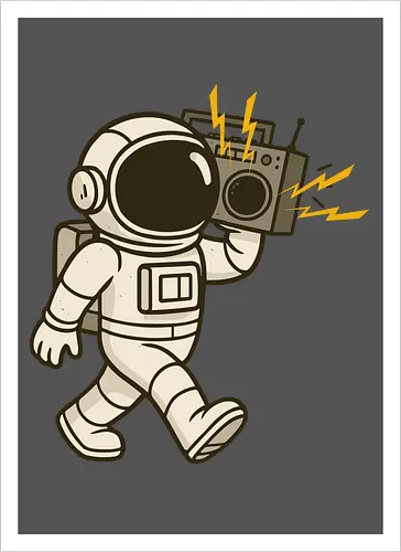 Astronaut with stereo