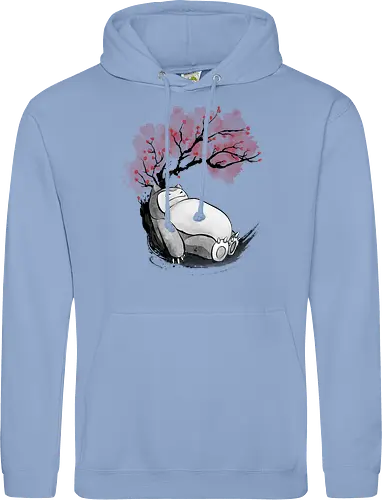 sakura sleeping sumi e