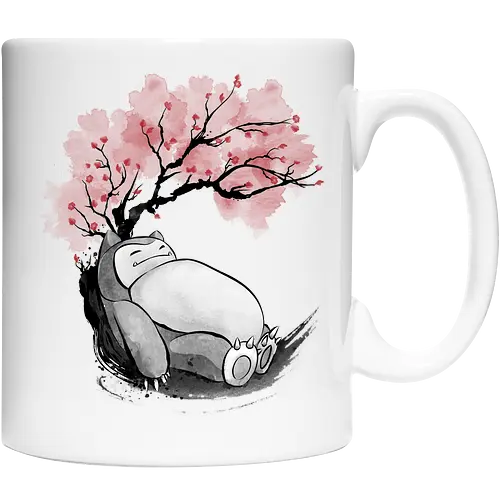 sakura sleeping sumi e