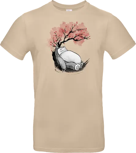 sakura sleeping sumi e