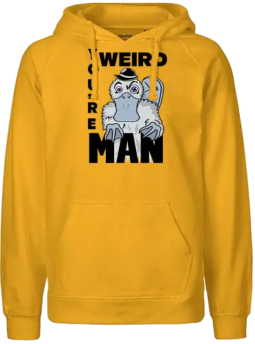 Weird Platypus (Seltsames Schnabeltier) - witzig, rebellisch, subkultur, ironisch, stylisch, plakativ, schräg, platypus, Seltsames, Schnabeltier, urban art, street pop, street art, pop surrealism, lowbrow art, comics, urban, streetwear, grunge, graffiti, edgy, sarkastisch, frech, unkonventionell, schrill, kontra, alternativ, auffällig, jugendlich - Fairtrade Hoodie