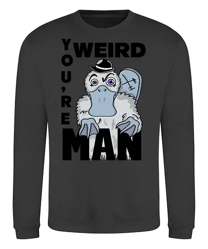 Weird Platypus (Seltsames Schnabeltier) - witzig, rebellisch, subkultur, ironisch, stylisch, plakativ, schräg, platypus, Seltsames, Schnabeltier, urban art, street pop, street art, pop surrealism, lowbrow art, comics, urban, streetwear, grunge, graffiti, edgy, sarkastisch, frech, unkonventionell, schrill, kontra, alternativ, auffällig, jugendlich - Sweatshirt