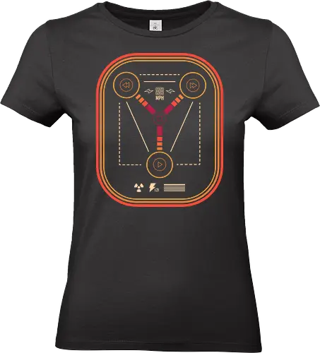 Flow of time - 80s, 80s movies, 90s, future, geek, geometric, minimalist, nostalgia, past, popculture, retro, sci fi, time machine, time travel, vintage - Standard T-Shirt (Women)