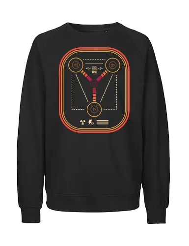 Flow of time - 80s, 80s movies, 90s, future, geek, geometric, minimalist, nostalgia, past, popculture, retro, sci fi, time machine, time travel, vintage - Fairtrade Sweatshirt