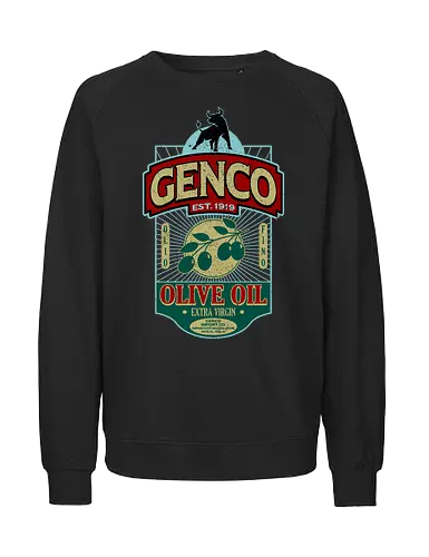 Genco Olive Oil - 70s, 80s, book, crime, cult classic, cult movies, film, gangster, italy, mafia, mobster, new york, nostalgia, olive oil, sicilia - Fairtrade Sweatshirt