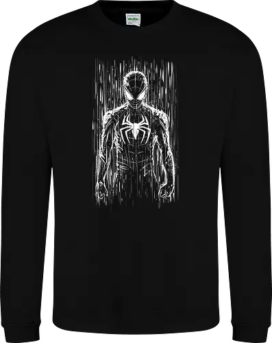 The spider under the rain