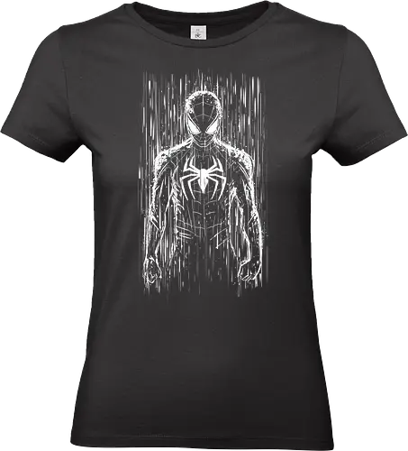 The spider under the rain - hero, comics, movies, scifi, science fiction, rain, graphic - Standard T-Shirt (Women)