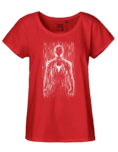 The spider under the rain - hero, comics, movies, scifi, science fiction, rain, graphic - Fairtrade Girl Shirt
