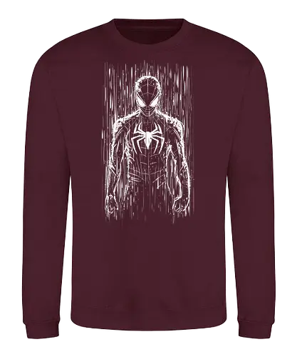 The spider under the rain - hero, comics, movies, scifi, science fiction, rain, graphic - Sweatshirt