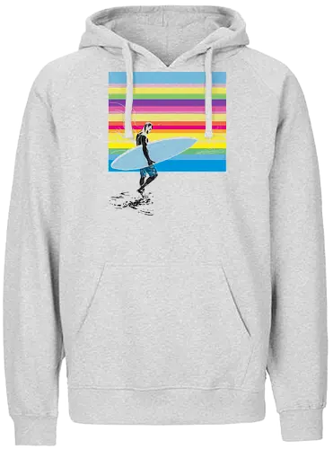 CMYK surfer - surf, surfer, sport, summer, travel, nature, ocean, dea - Fairtrade Hoodie