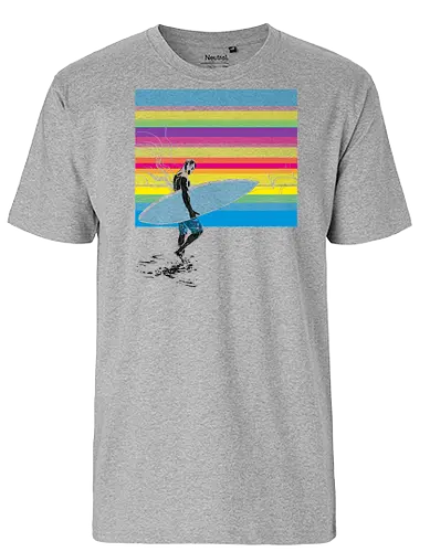 CMYK surfer - surf, surfer, sport, summer, travel, nature, ocean, dea - Fairtrade T-Shirt