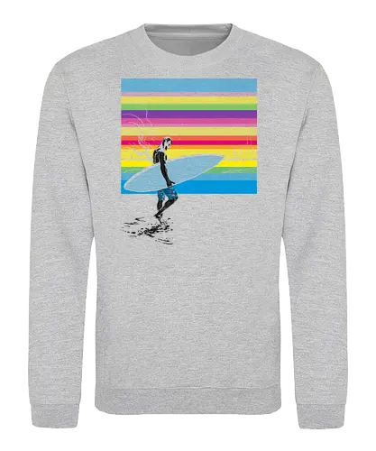 CMYK surfer - surf, surfer, sport, summer, travel, nature, ocean, dea - Sweatshirt
