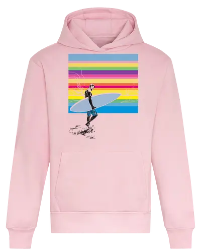 CMYK surfer - surf, surfer, sport, summer, travel, nature, ocean, dea - Heavyweight Hoodie