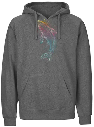 Whale of tomorrow - whale, nature, ocean, sea, scifi, robotic, technology - Fairtrade Hoodie