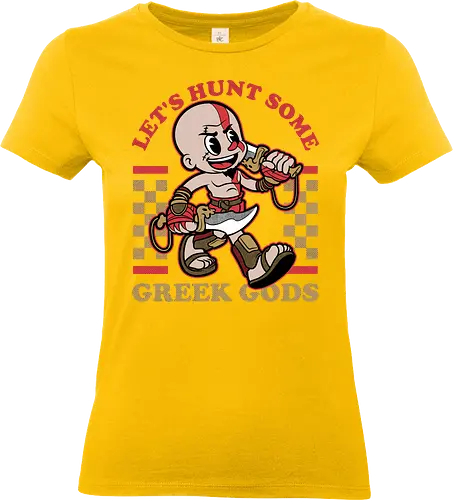 Game Mascot Demigod Hunter - Video Games, Video Game, Game, Games, Gamer, Mascot, Retro, Vintage, Retro Vintage, Retro Gamer, Retro Cartoon, Demigod, God, Greek Mythology, Greek, Mythical, Mythology, Myth, Hack And Slash, Fantasy, Adventure, Classic - Standard T-Shirt (Women)
