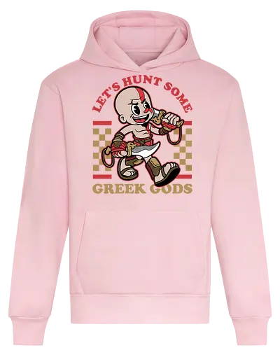 Game Mascot Demigod Hunter - Video Games, Video Game, Game, Games, Gamer, Mascot, Retro, Vintage, Retro Vintage, Retro Gamer, Retro Cartoon, Demigod, God, Greek Mythology, Greek, Mythical, Mythology, Myth, Hack And Slash, Fantasy, Adventure, Classic - Heavyweight Hoodie