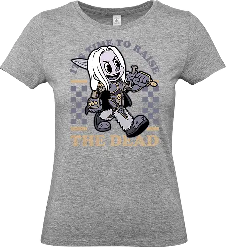 Game Mascot Undead King - Video Games, Video Game, Game, Games, Gamer, Mascot, Retro, Vintage, Retro Vintage, Retro Gamer, Retro Cartoon, Undead, Rpg, Magic, Magical, Lich, King, Skeleton - Standard T-Shirt (Women)