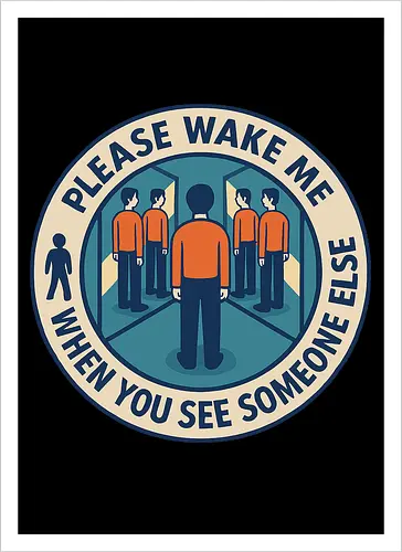 Please wake me when you see someone else