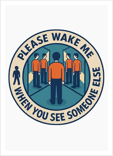 Please wake me when you see someone else