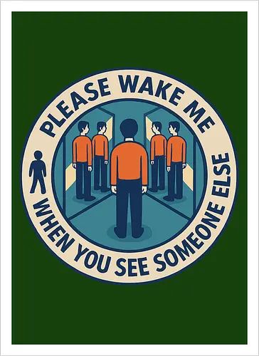 Please wake me when you see someone else