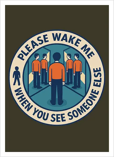 Please wake me when you see someone else