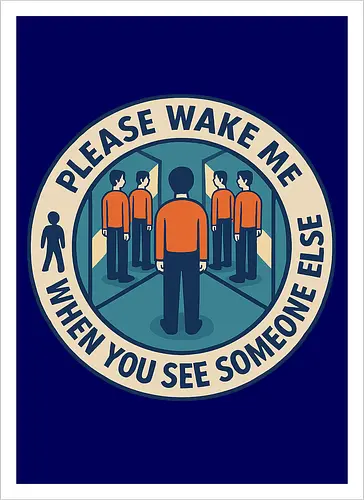 Please wake me when you see someone else