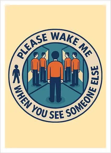 Please wake me when you see someone else