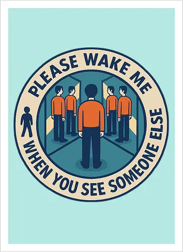 Please wake me when you see someone else