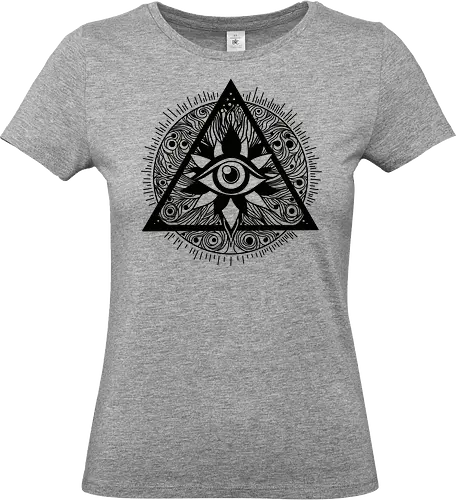 Dritte Auge - auge, abstrakt, künst, art, weiß-schwarz, blackandwhite, eye - Standard T-Shirt (Women)