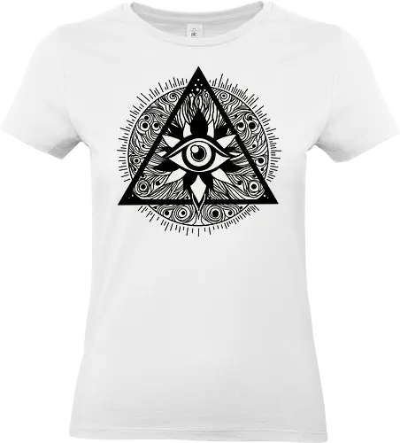 Dritte Auge - auge, abstrakt, künst, art, weiß-schwarz, blackandwhite, eye - Standard T-Shirt (Women)