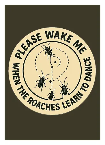 Please wake me when the roaches learn to dance