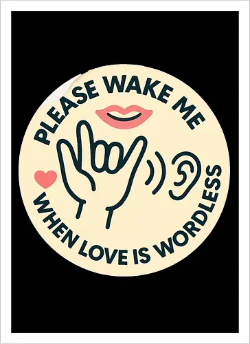 Please wake me when love is wordless