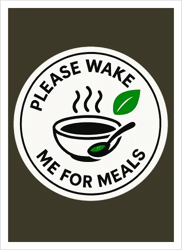 Please wake me for meals
