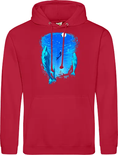 Part of Our World - mermaid, siren, whales, nature - Standard Hoodie