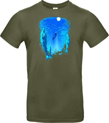 Part of Our World - mermaid, siren, whales, nature - Standard T-Shirt