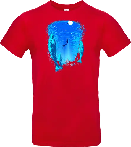 Part of Our World - mermaid, siren, whales, nature - Standard T-Shirt
