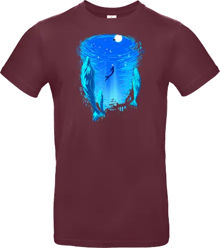 Part of Our World - mermaid, siren, whales, nature - Standard T-Shirt